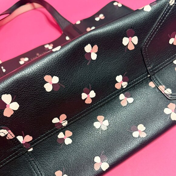 Reversible Kate Spade Floral Tote Bag – Pink & Floral, Spacious Travel Bag - Picture 10 of 13
